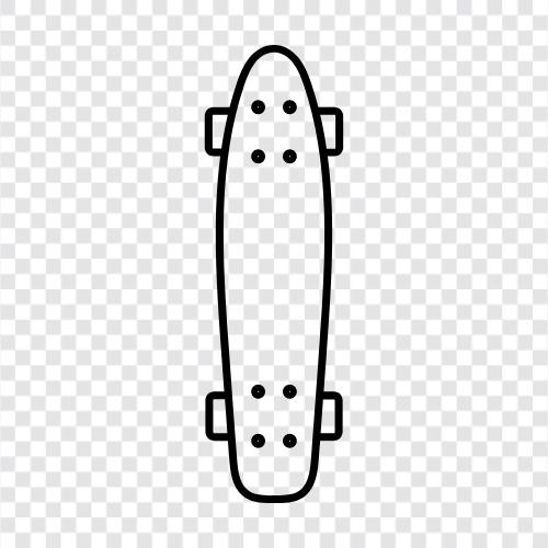 kaykay, skatepark, longboard, shortboard ikon svg