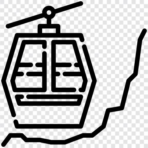 ski lift, lift, transportation, ski resort icon svg