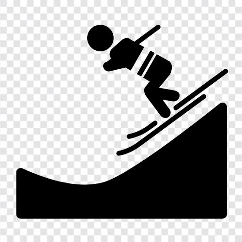 skiing, sports, winter, Ski jumping icon svg