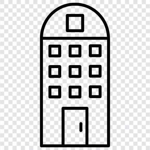 skyscraper, construction, steel, building icon svg