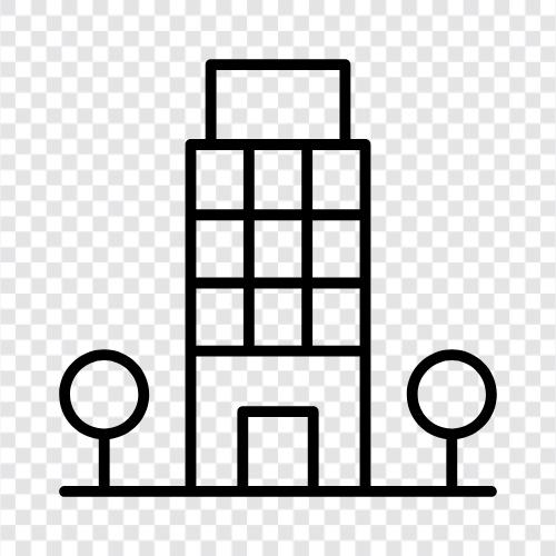 skyscraper, urban, city, real estate icon svg