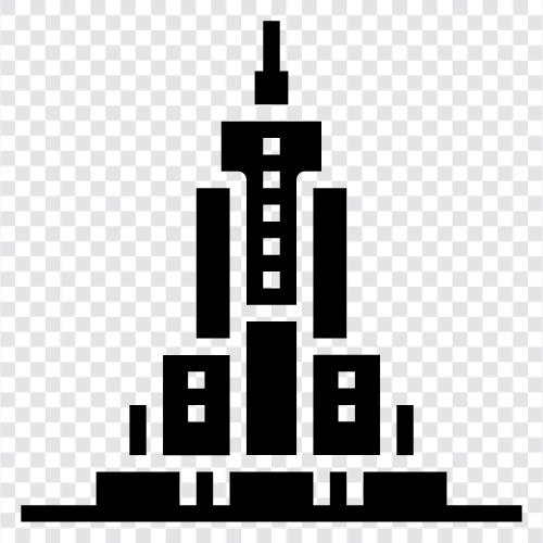 skyscraper, New York City, iconic, architecture icon svg