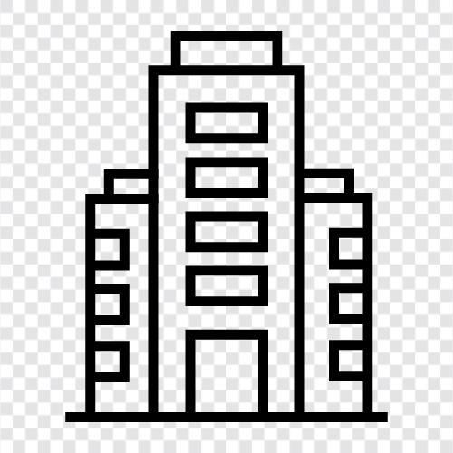 skyscraper, construction, engineering, building icon svg