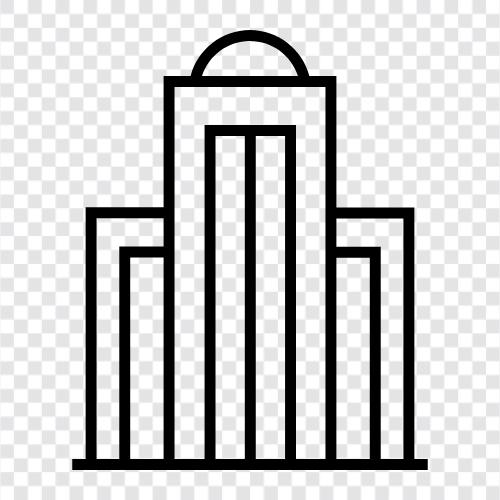 skyscraper, construction, engineering, building icon svg