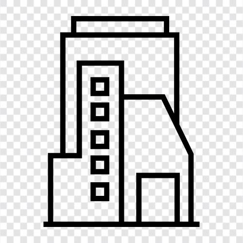 skyscraper, construction, engineering, building icon svg