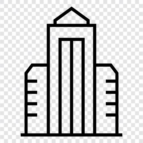 skyscraper, construction, engineering, architecture icon svg