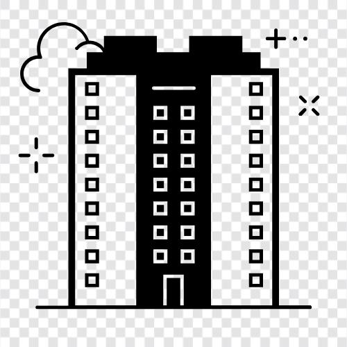Wolkenkratzer, Architektur, Wahrzeichen, alte Gebäude symbol