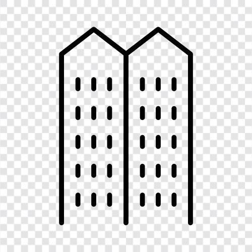 Wolkenkratzer, Hochhaus, Architektur, Gebäude symbol
