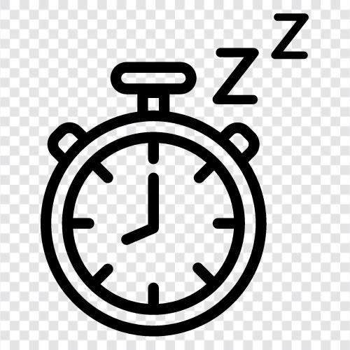 Schlafzeit, optimaler Schlaf, Schlafplan, Zeit zum Schlafen symbol