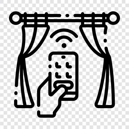 smart curtain motor, smart curtain controller, smart curtains, smart curtain motor controller icon svg