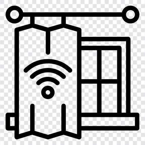 smart curtain technology, smart curtains, smart home curtains, smart curtain controllers icon svg