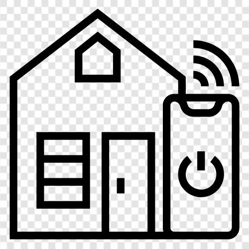 Smart Home, Home Automation, Home Security, Home Technologie symbol