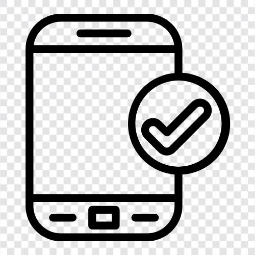 Smartphone, Cell phone check, Cell phone, Cell phone service icon svg