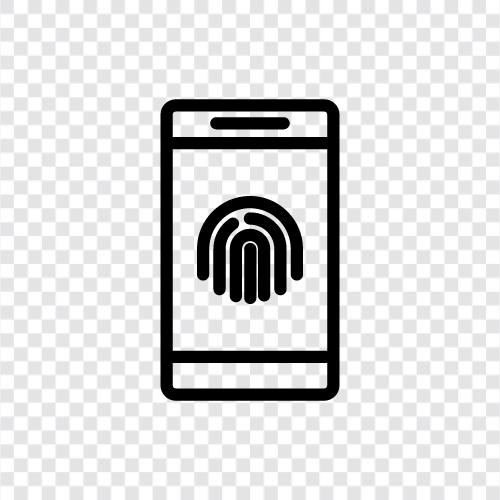 Smartphone Security, Smartphone Fingerprint Scanner, Smartphone Fingerprint icon svg