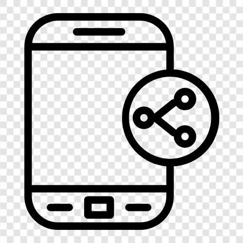 smartphones, sharing, phones, Smartphone Share icon svg