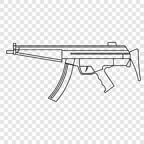 SMG, Pistole, automatisch, Schusswaffe symbol