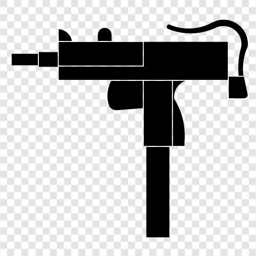 SMG, machine gun, automatic, assault icon svg