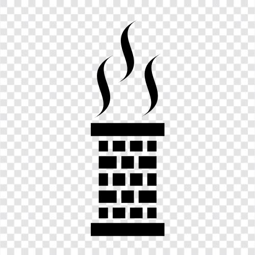 smoke, fire, smoke detector, chimney sweep icon svg