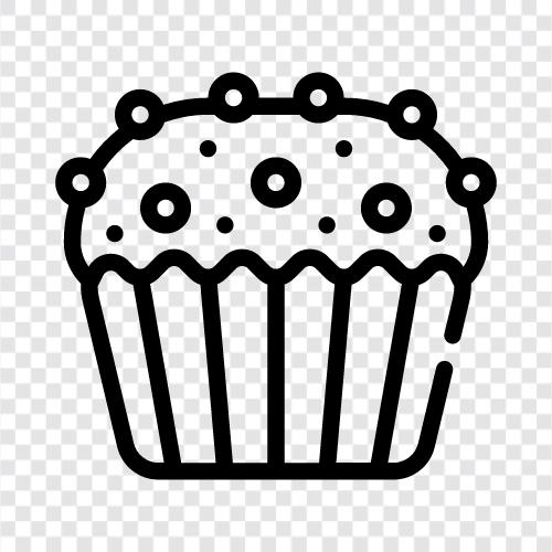 Snack, Frühstück, Gebäck, Cupcake symbol