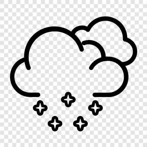 snow, winter, clouds, white icon svg