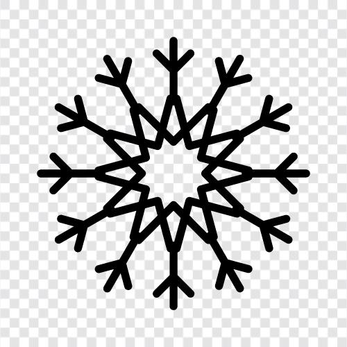 Schneeflocken, Flocken, weiß, Schnee symbol