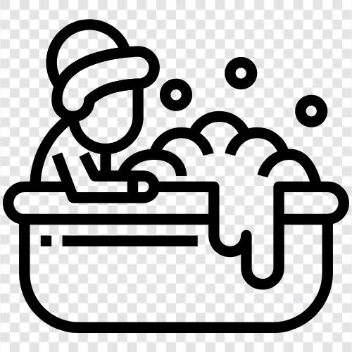 soak, soak up, bathtub, bubble bath icon svg