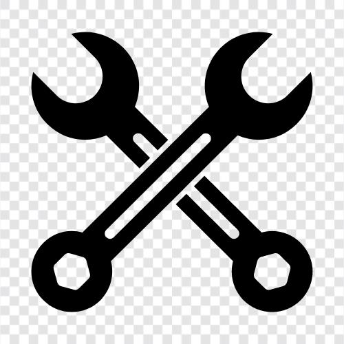 socket wrench, ratchet wrench, adjustable wrench, mechanics wrench icon svg