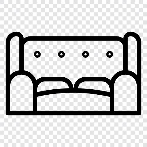 Sofa, Bett, Schlafzimmer, Wohnzimmer symbol