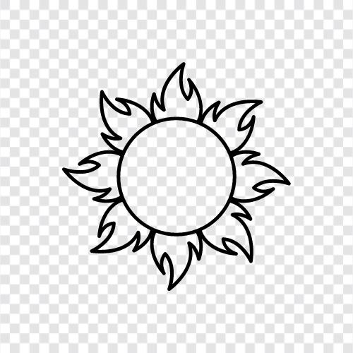 Solar, Sonnenstrahl, Sonnenfinsternis, Sonnensystem symbol