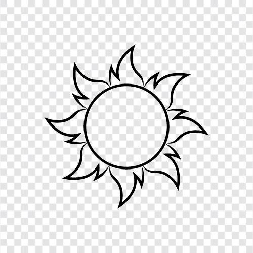 solar, radiation, star, planets icon svg