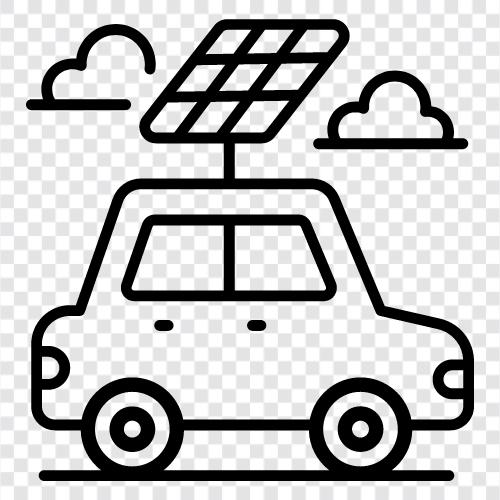 solar car company, solar car tech, solar car batteries, solar car charger icon svg