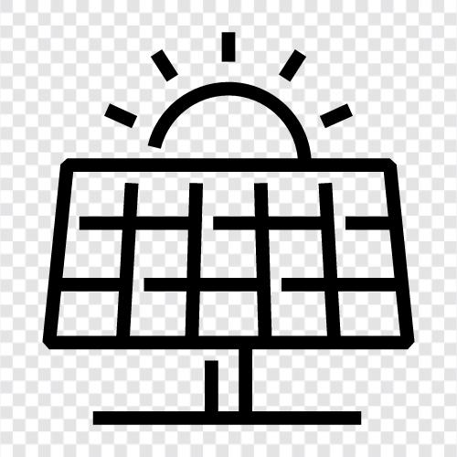 Solarzellen, Solarenergie, Solarstrom, Solarzellen für symbol