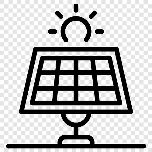Solar, Installation, Solarenergie, Sonnenkollektoren symbol