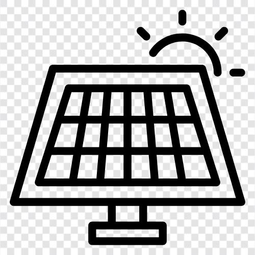 Solarpaneele, Solarthermie, Solartechnik, Solaranlagen symbol