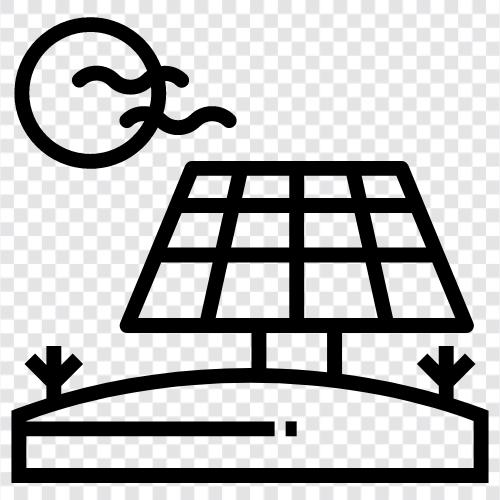 Солнечные батареи, солнечная энергия, солнечная тепловая энергия, солнечная фотоэлектрическая энергия Значок svg