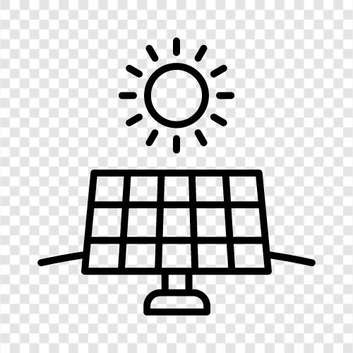 solar panels, solar energy, solar heating, solar cooling icon svg