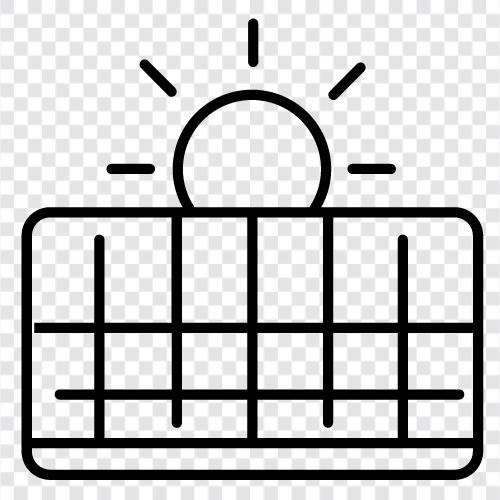 Solarstrom, Solarenergie, Solarpaneele, Photovoltaik symbol