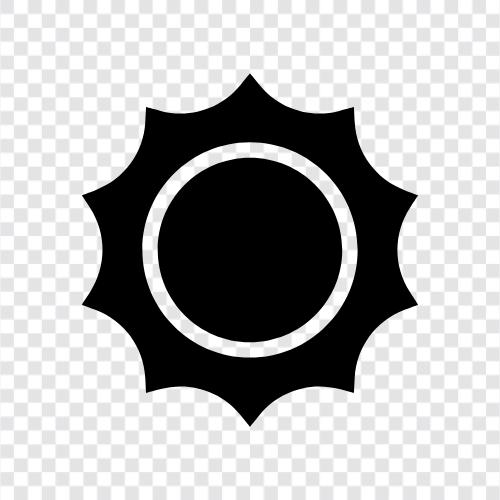 Sonnenstrahlen, Licht, Wärme, Sonne symbol