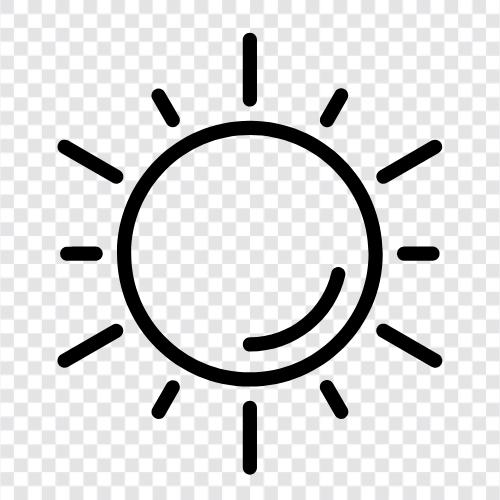 Sonnenstrahlen, Sonnenbräunen, Sonnenbrand, Sonne symbol