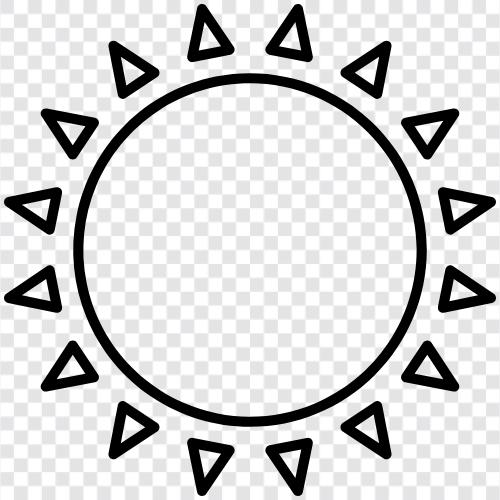 Sonnenstrahlen, Satelliten, Licht, Gelb symbol