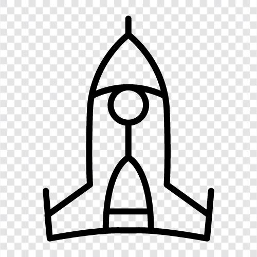 space, launch, rocket science, space technology icon svg