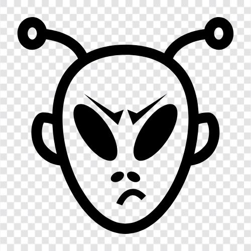 Raumsonde, außerirdisch, UFO, Raum symbol