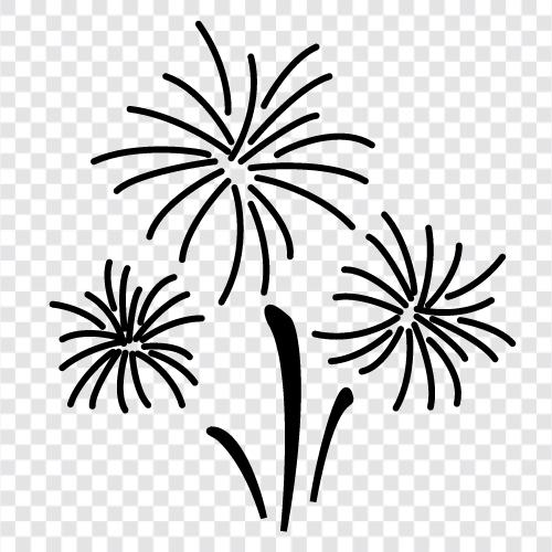 sparklers, fountains, displays, celebrations icon svg