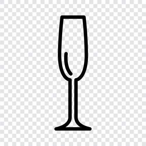 köpüklü şarap camı, flüt, tülip, kristal ikon svg
