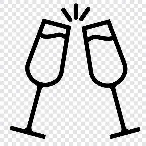 sparkling wine, wine, bubbly, fizzy drink icon svg