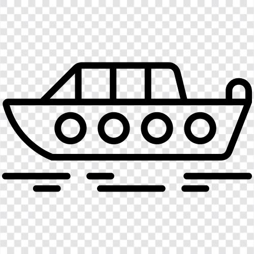 speedboat, powerboat, pontoon boat, ski boat icon svg