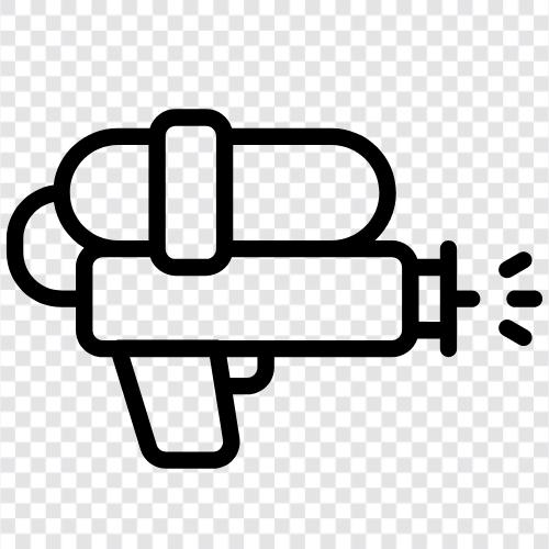 squirtgun, water pistol, water rifle, water cannon icon svg