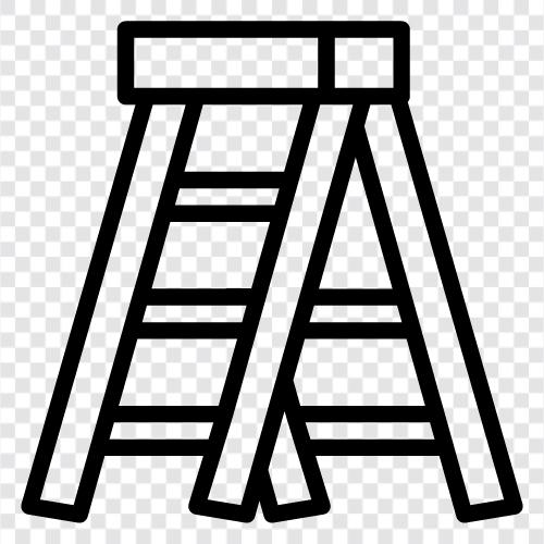 staircase, stairs, ladder rungs, wooden ladder icon svg