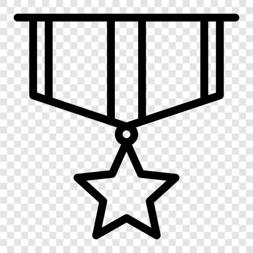 star, medals, gold, silver icon svg