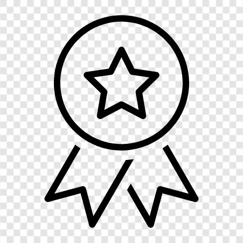 star, medals, gold, silver icon svg